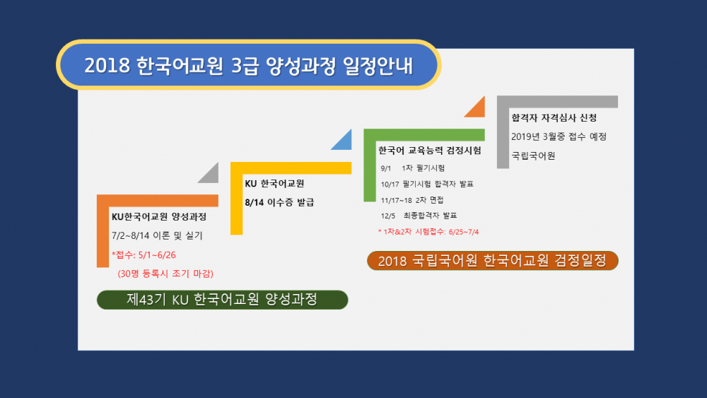 2018한국어교원 일정